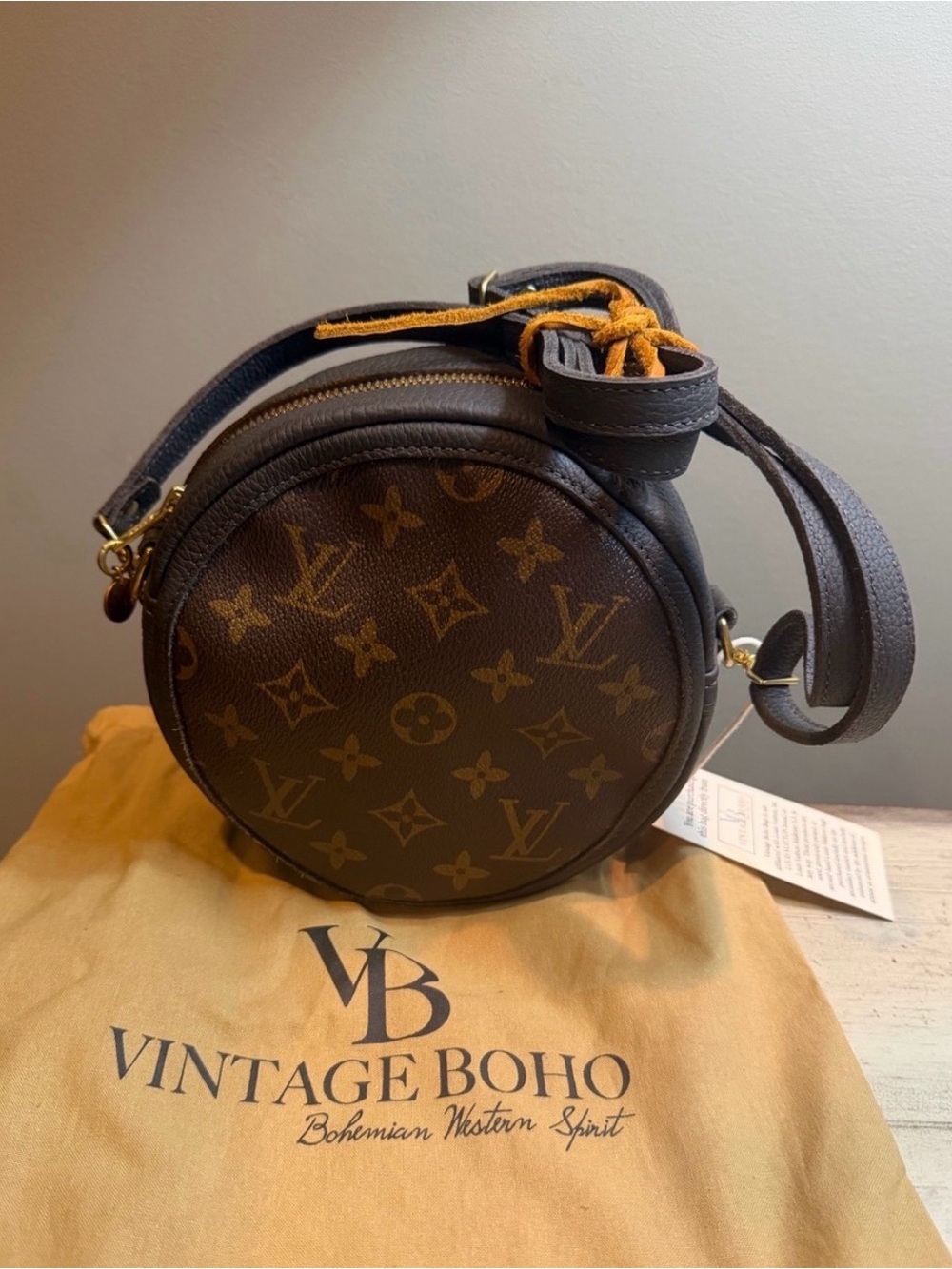 Stunning & Chic Louis Vuitton Monogram Round Crossbody Bag by Vintage Boho Bags